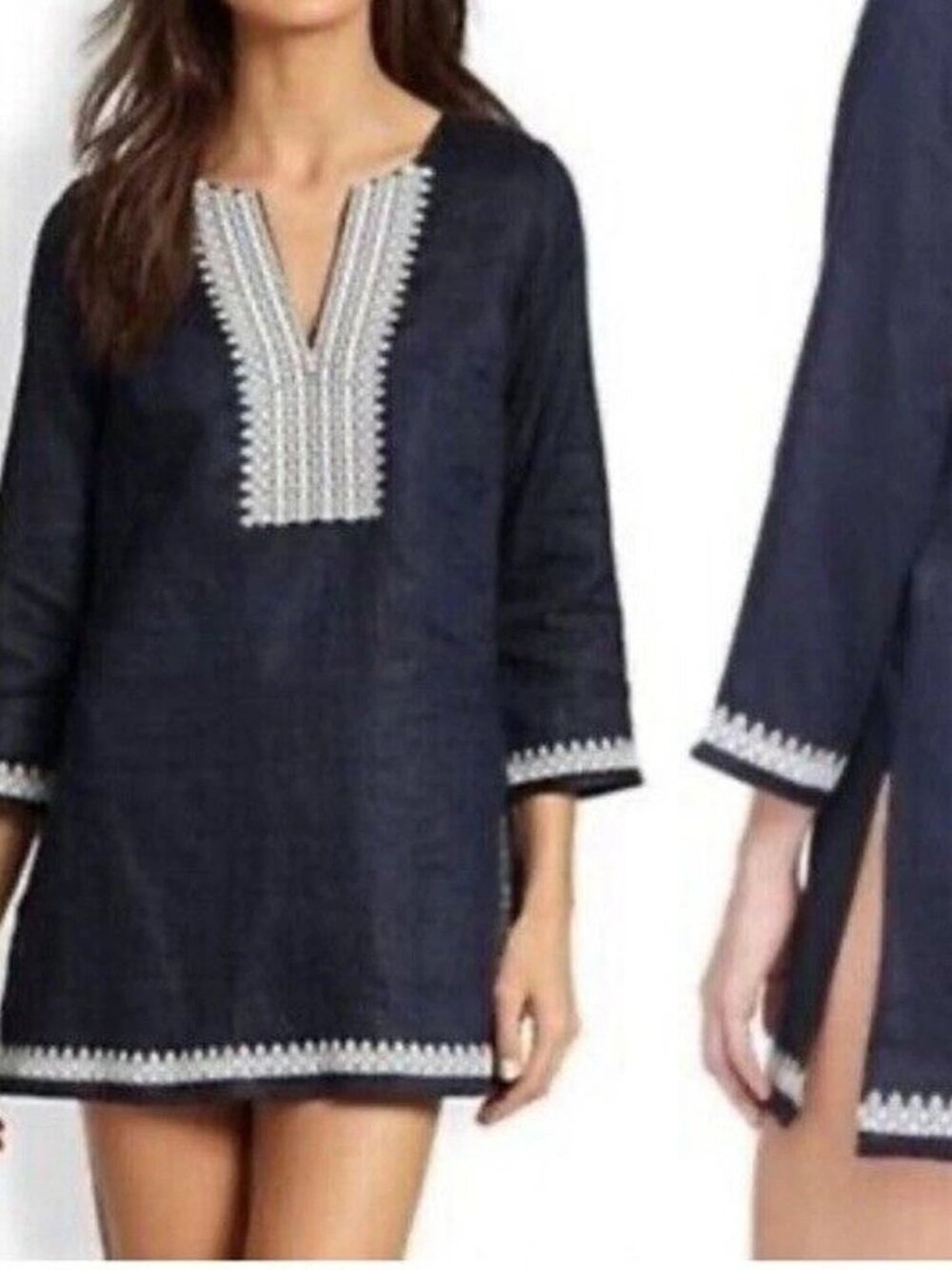 Tory Burch Linen Swim Cover
